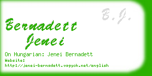 bernadett jenei business card